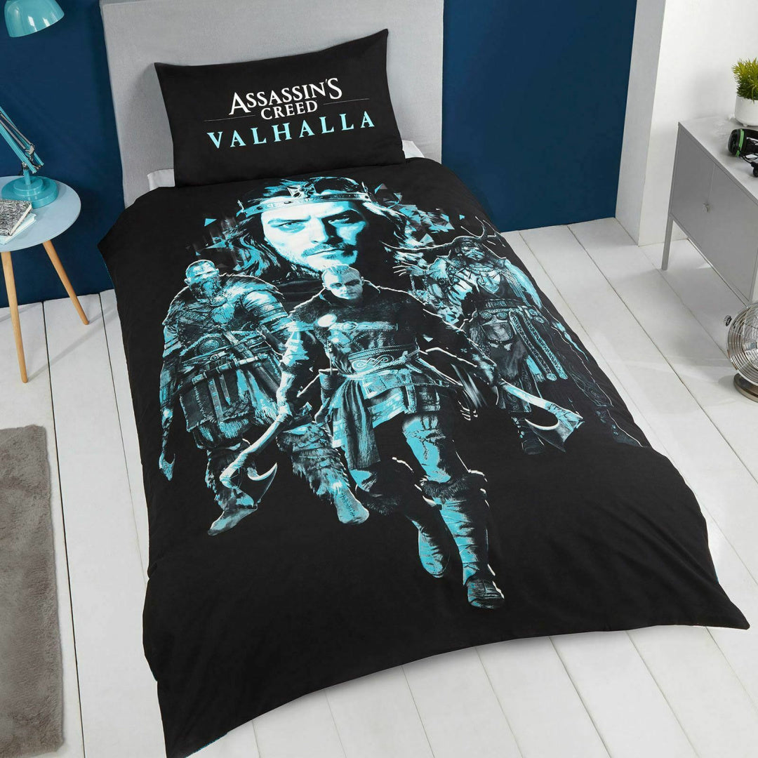 Assassins Creed | Valhalla Single Bed Panel Quilt Cover Set | Little Gecko