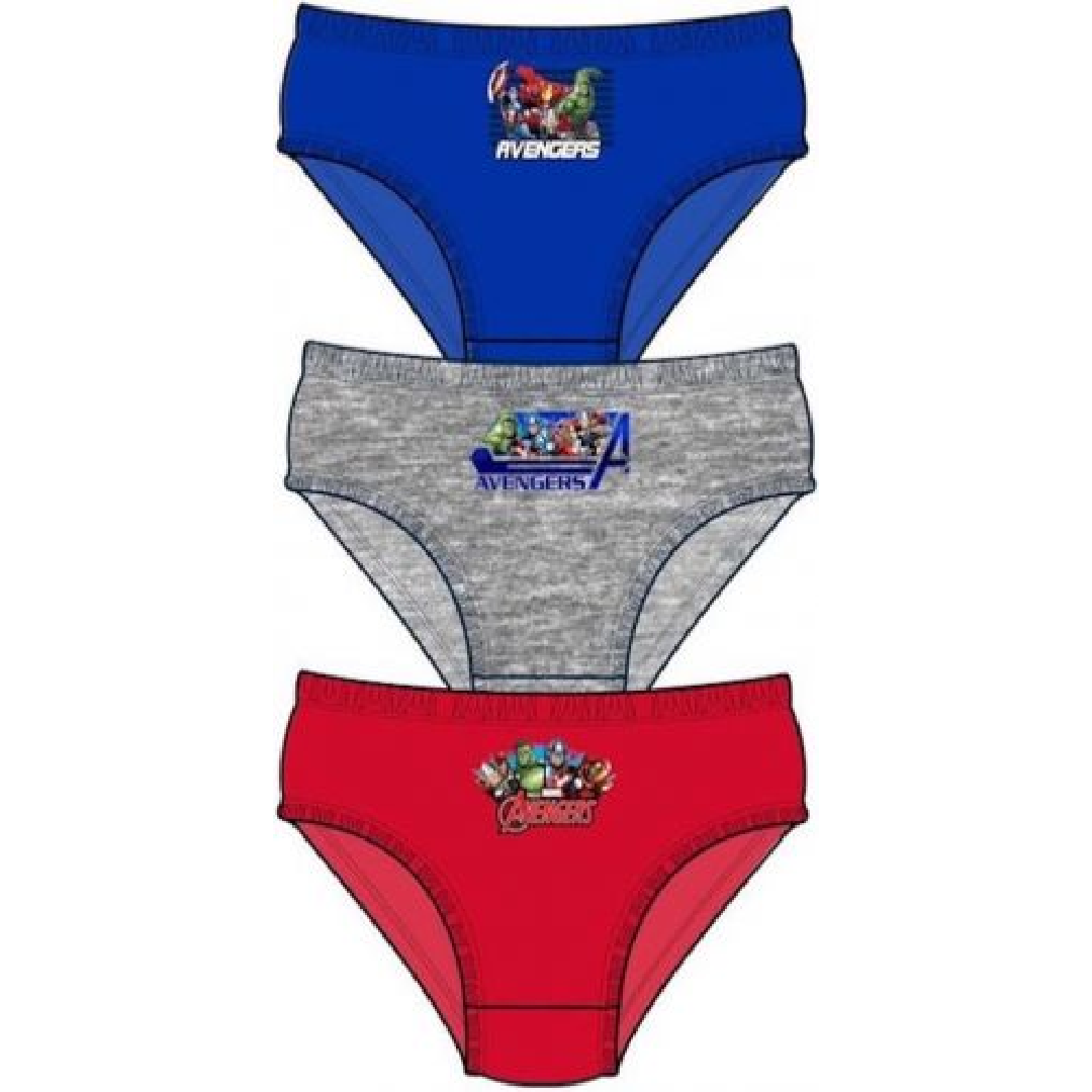 Avengers | 3pk Blue/Grey/Red Underwear | Little Gecko