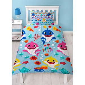 Baby Shark | Rainbow Single Bed Quilt Cover Set | Little Gecko