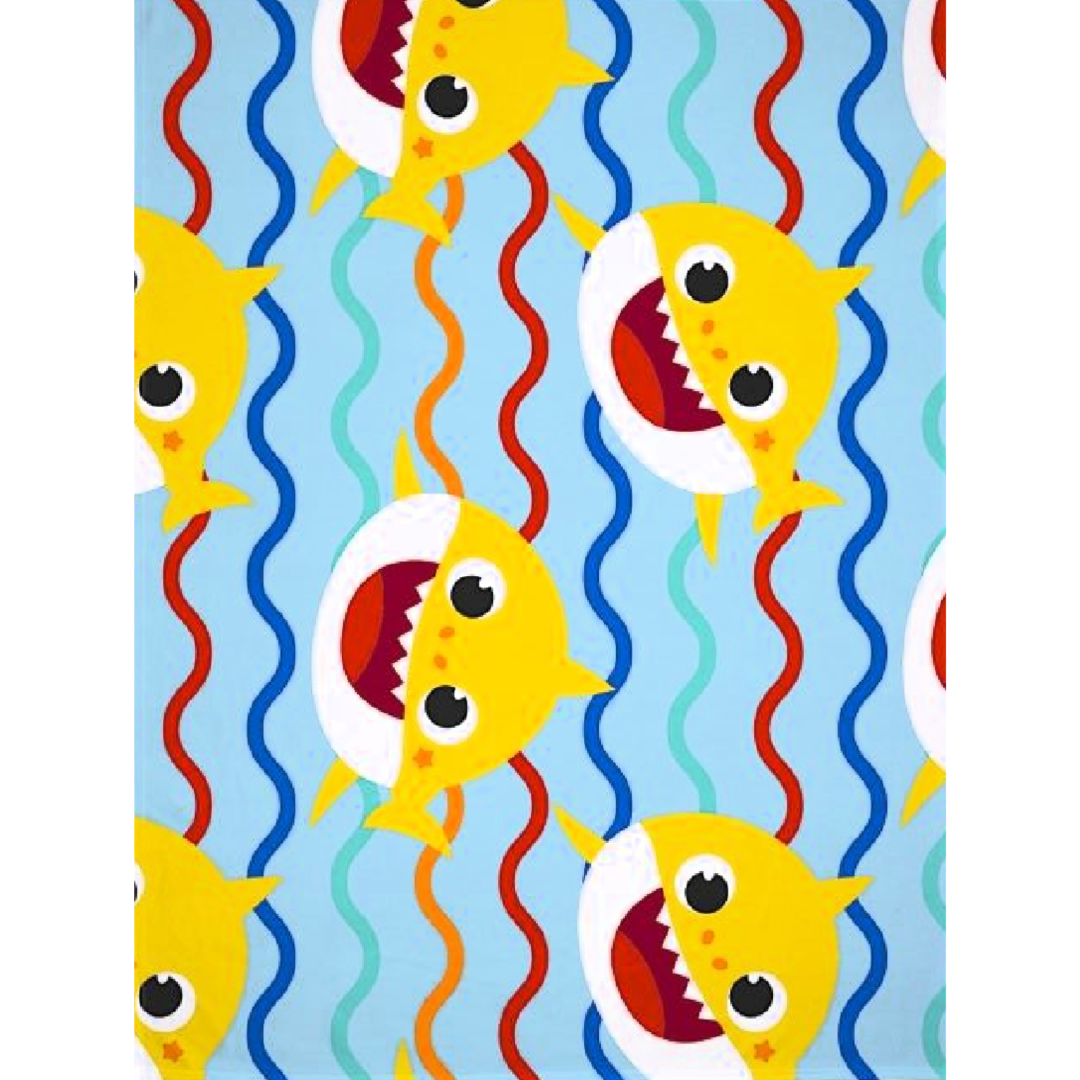 Baby Shark | Rainbow Coral Fleece Blanket | Little Gecko