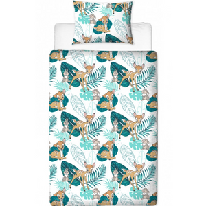 Bambi | Palm Single Bed Quilt Cover Set | Little Gecko
