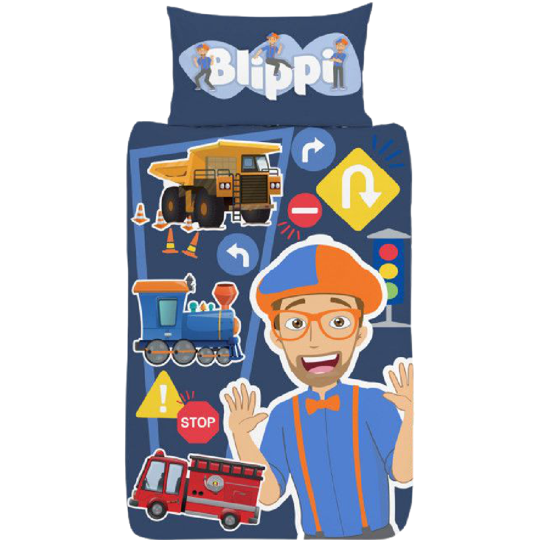 Blippi | Toddler/Cot Bed Quilt Cover Set | Little Gecko