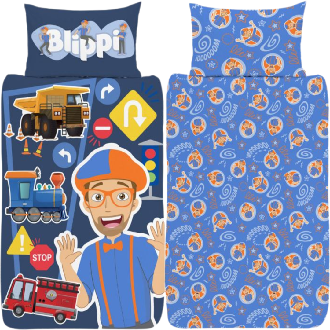 Blippi | Single Bed Panel Quilt Cover Set | Little Gecko