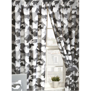 Camouflage Grey | Ready-Made Lined Curtains | Little Gecko