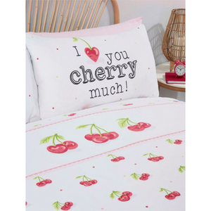 Cherry Much | Double/Queen Bed Quilt Cover Set | Little Gecko