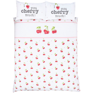 Cherry Much | Double/Queen Bed Quilt Cover Set | Little Gecko