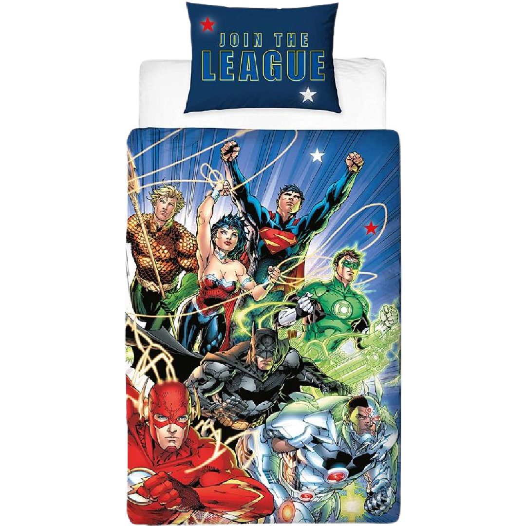 DC Comics | Join the League Single Bed Quilt Cover Set | Little Gecko