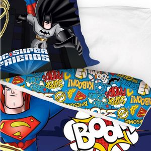 DC Comics | Super Friends Single Bed Quilt Cover Set | Little Gecko