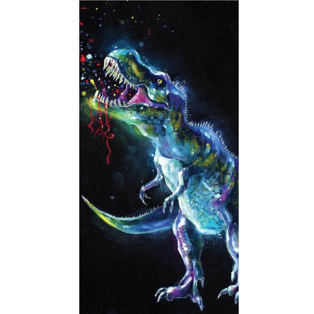 Dinosaur | Black Towel | Little Gecko