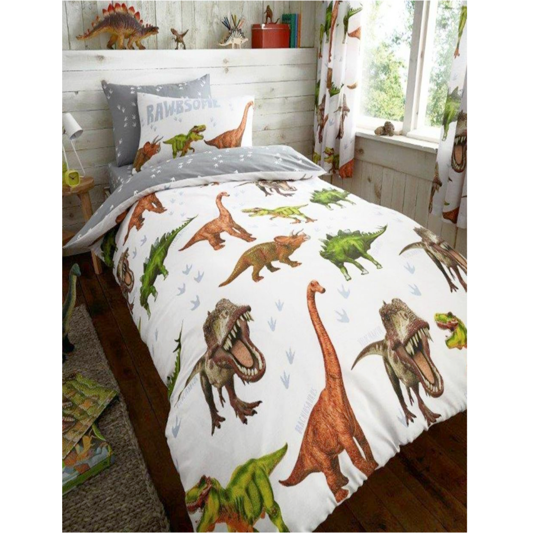 Dinosaur | Rawrsome Single Bed Quilt Cover Set | Little Gecko