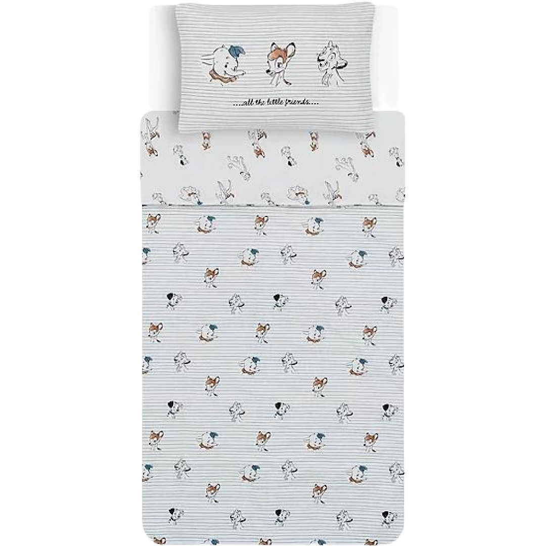 Disney Animals | Toddler/Cot Bed Quilt Cover Set | Little Gecko