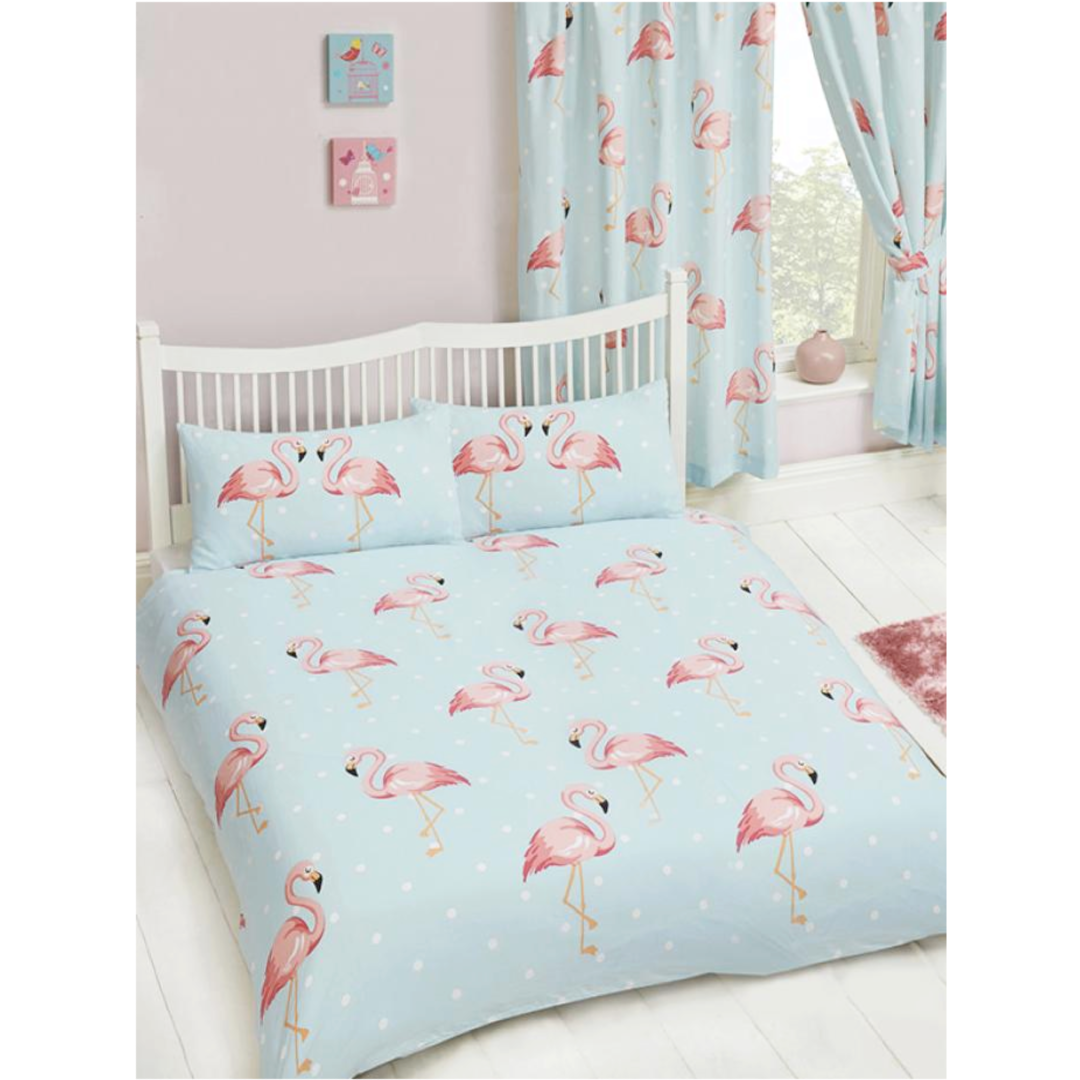 Fifi Flamingo | Double/Queen Bed Quilt Cover Set | Little Gecko