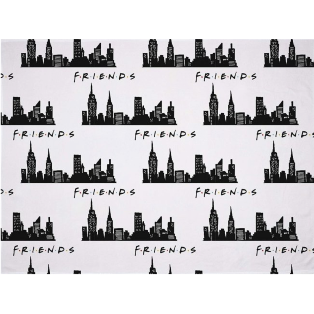 Friends | Scene Coral Fleece Blanket | Little Gecko