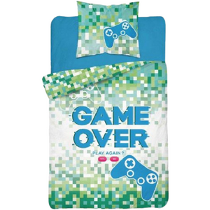 Game Over | Single Bed Quilt Cover Set | Little Gecko