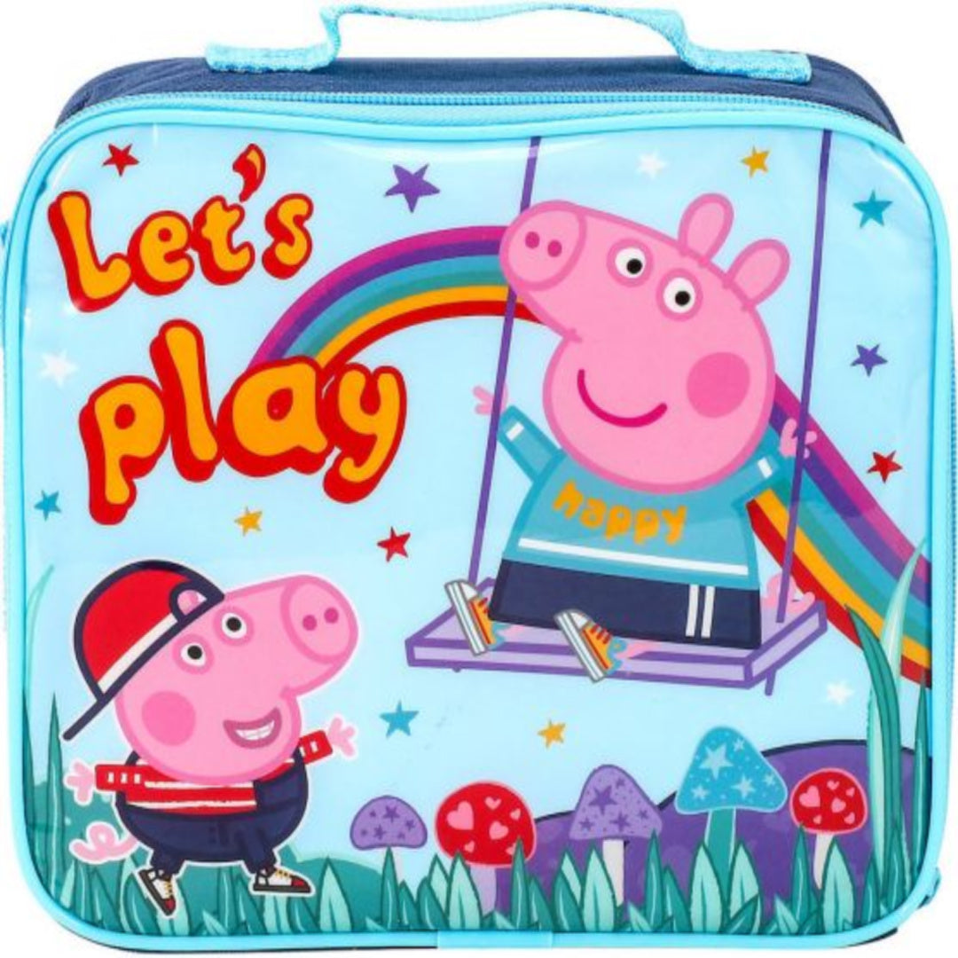 George Pig | Blue Lunch Bag | Little Gecko