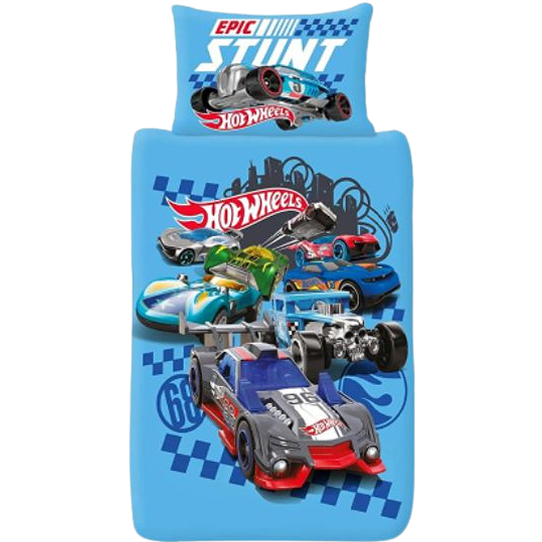 Hot Wheels | Epic Stunt Single Bed Quilt Cover Set | Little Gecko