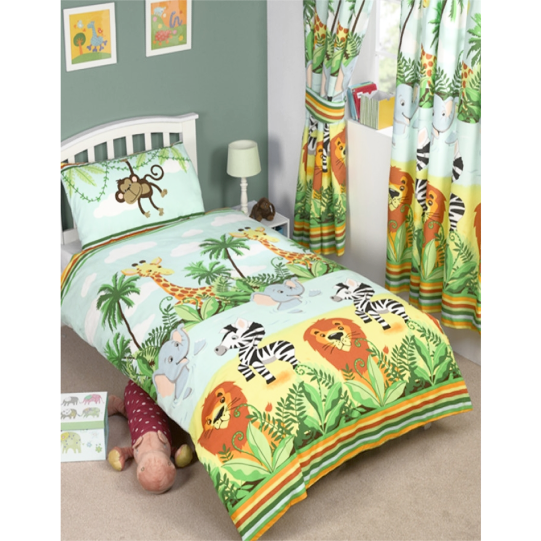 Jungle-Tastic | Toddler/Cot Bed Quilt Cover Set | Little Gecko