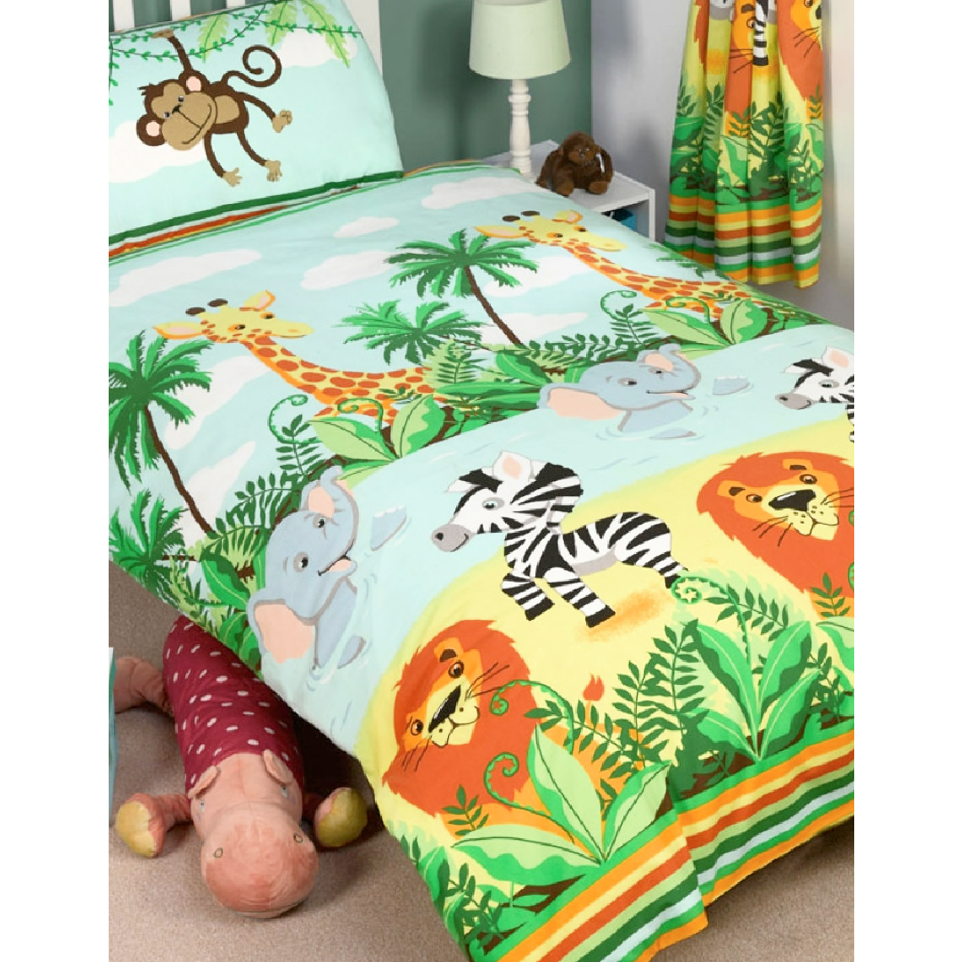Jungle-Tastic | Toddler/Cot Bed Quilt Cover Set | Little Gecko