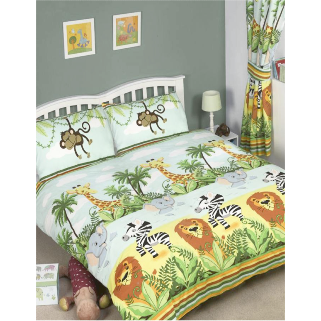 Jungle-Tastic | Double/Queen Bed Quilt Cover Set | Little Gecko