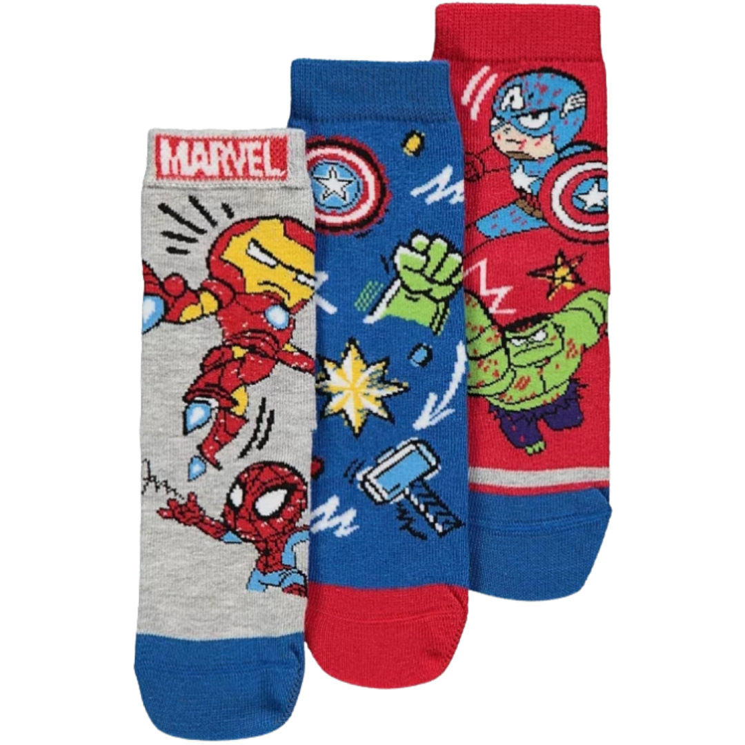 Marvel Comics | 3pk Socks | Little Gecko