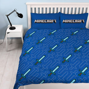 Minecraft | Goodguys Double/Queen Bed Quilt Cover Set | Little Gecko