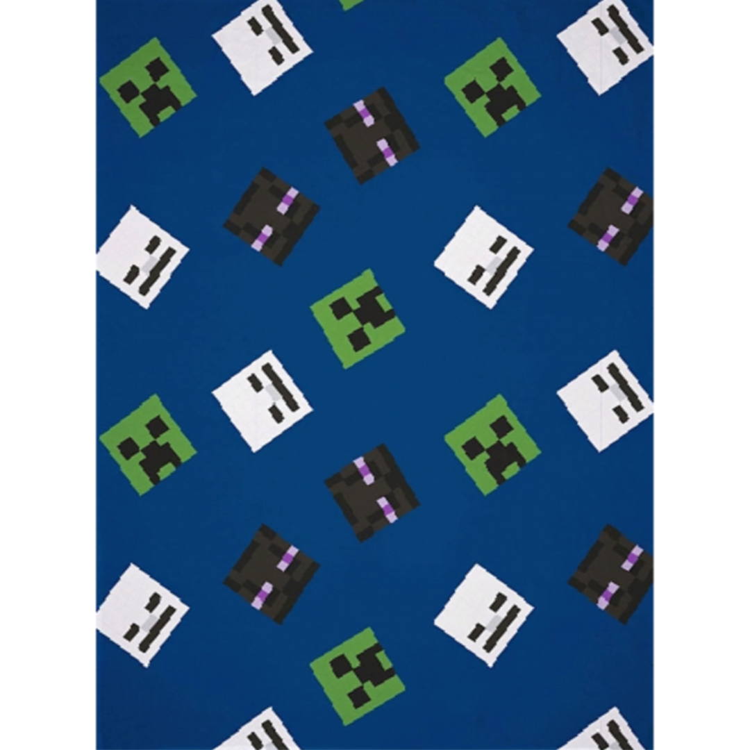 Minecraft | Creeps Coral Fleece Blanket | Little Gecko