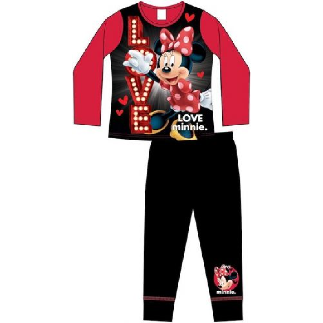 Minnie Mouse | Red/Black Love Pyjamas | Little Gecko