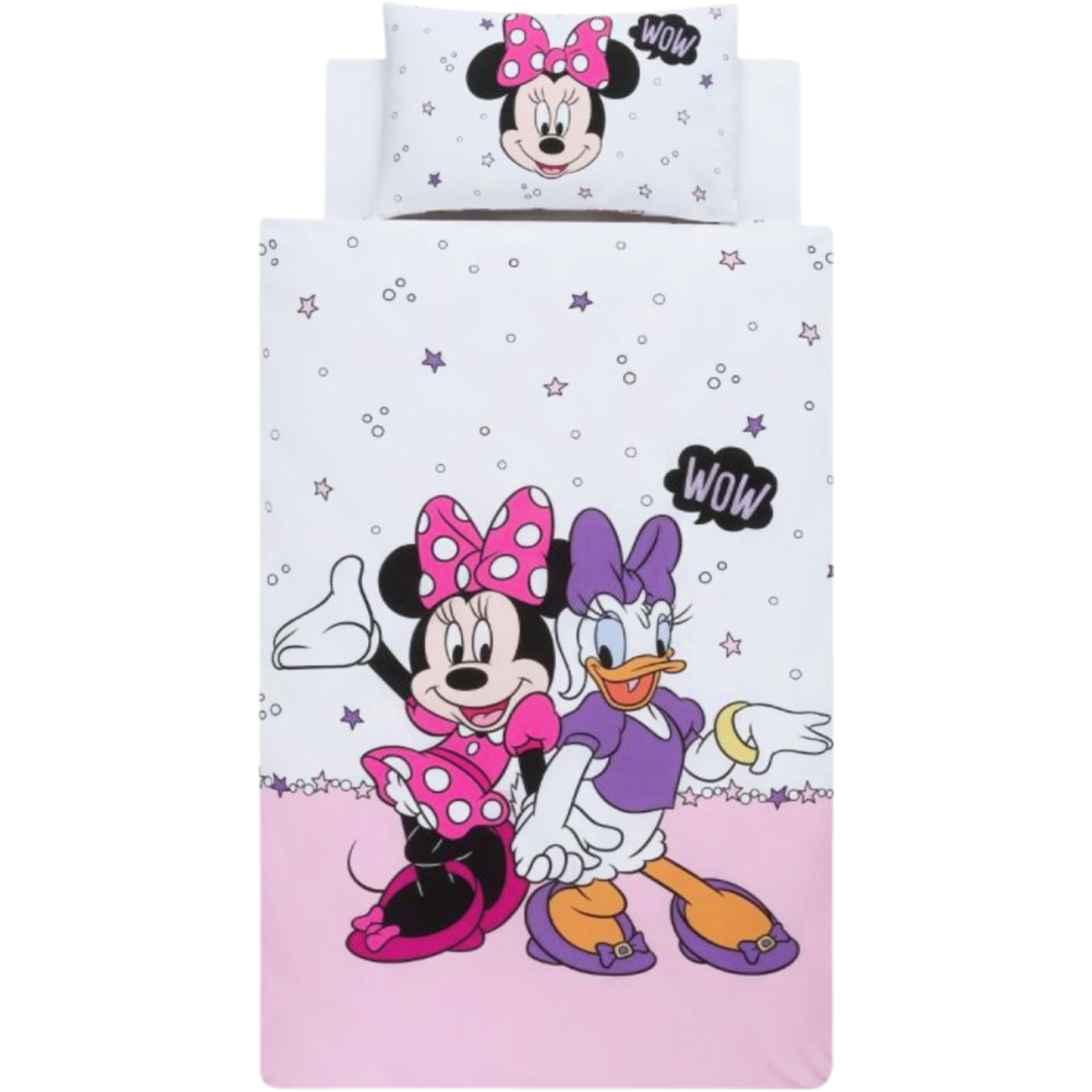 Minnie Mouse | Minnie Mouse & Daisy Duck Single Bed Quilt Cover Set | Little Gecko