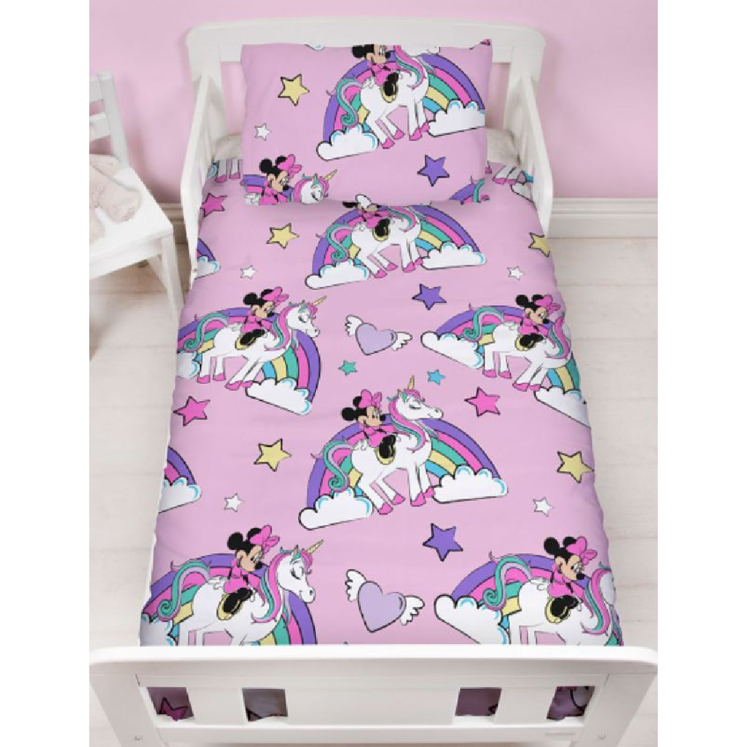 Minnie Mouse | Believe Toddler/Cot Bed Quilt Set | Little Gecko