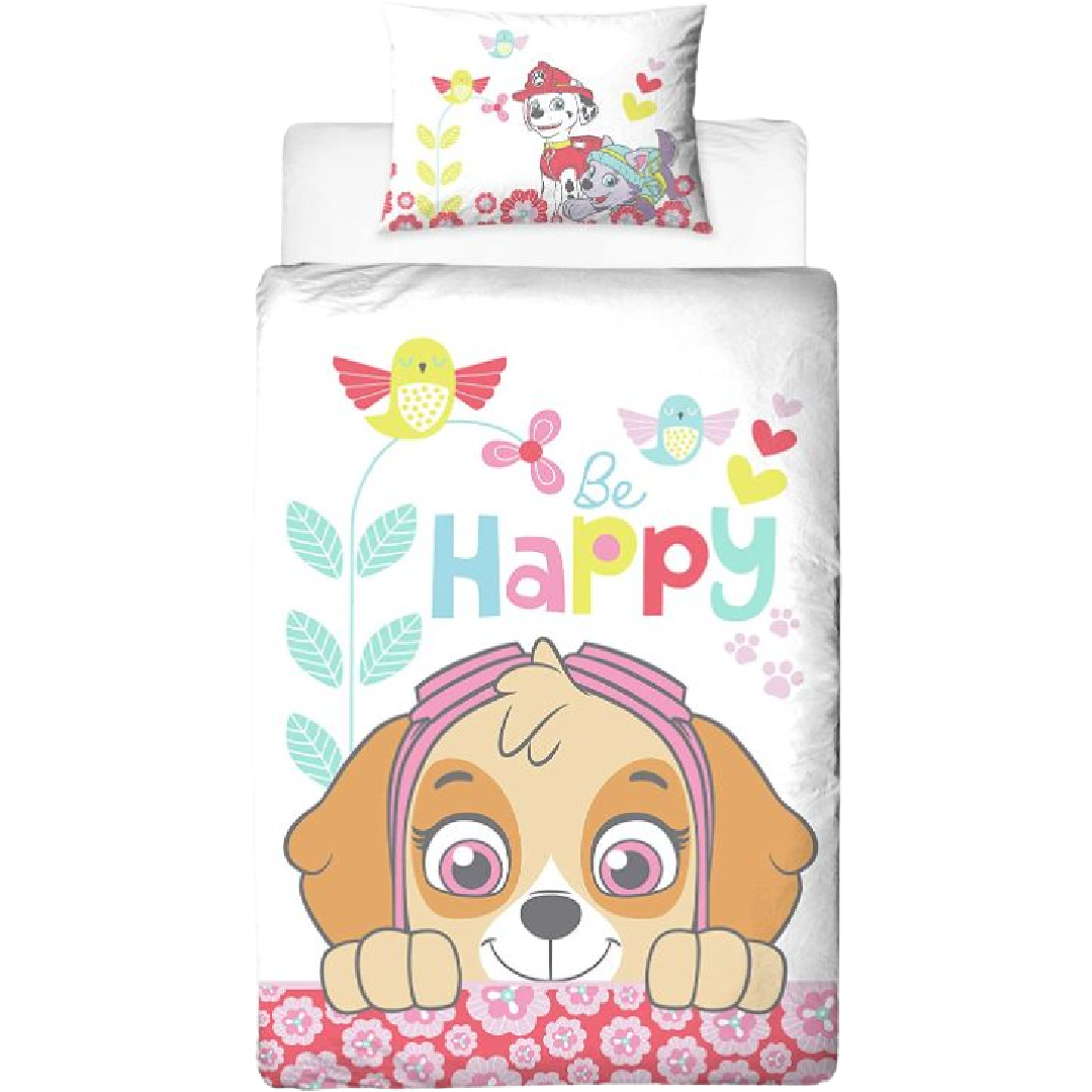 Paw Patrol | Bright Single Bed Panel Quilt Cover Set | Little Gecko