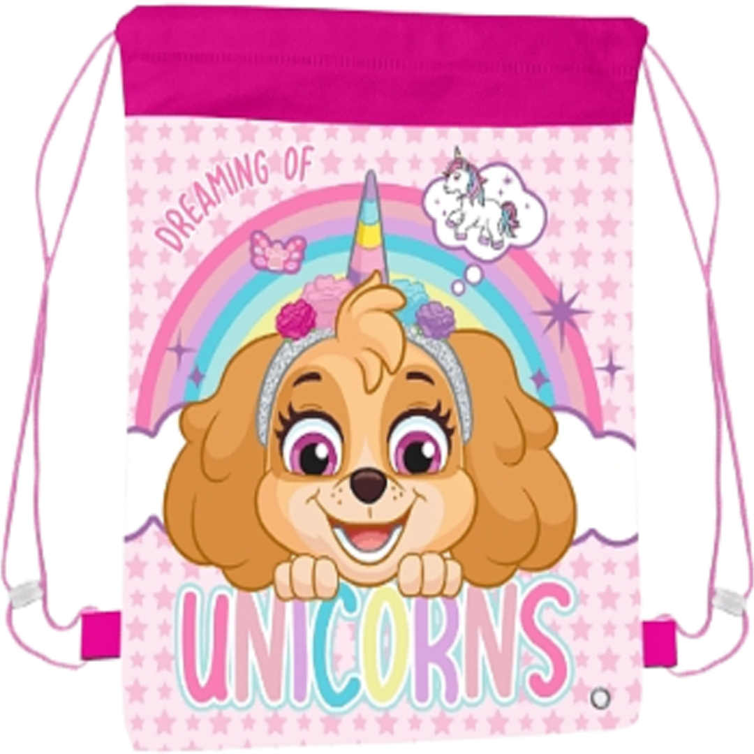 Paw Patrol | Unicorns Drawstring Bag | Little Gecko