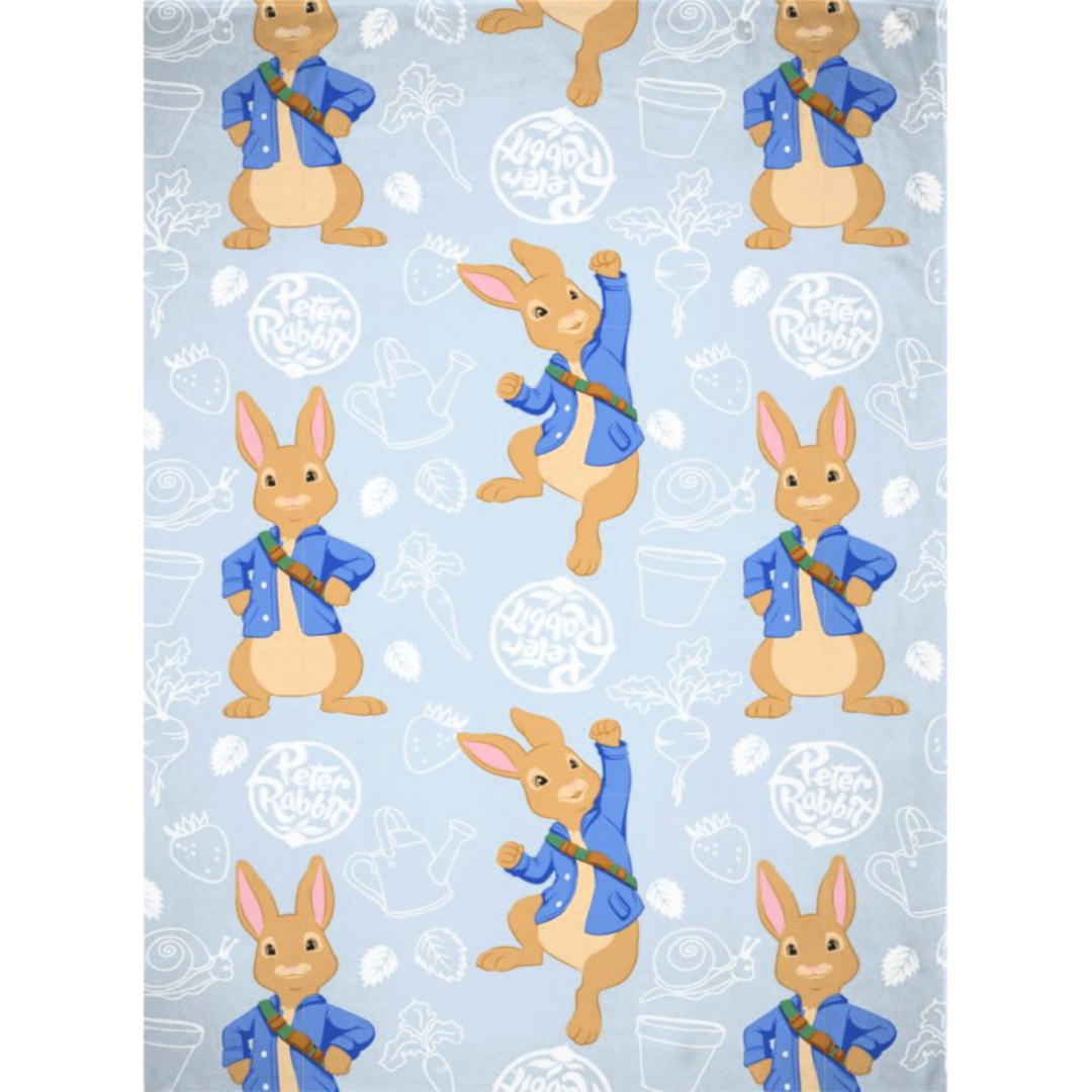 Peter Rabbit | Hopping Fleece Blanket | Little Gecko