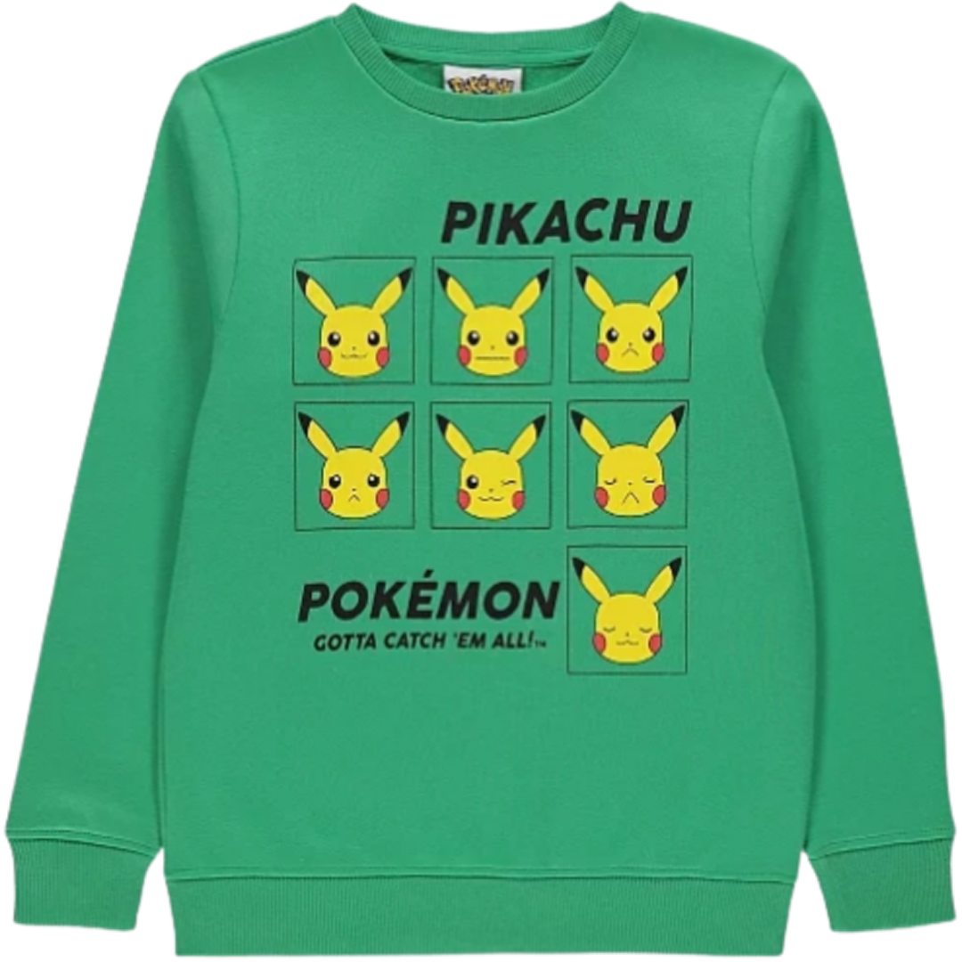 Pokémon | Green Pikachu Sweatshirt | Little Gecko
