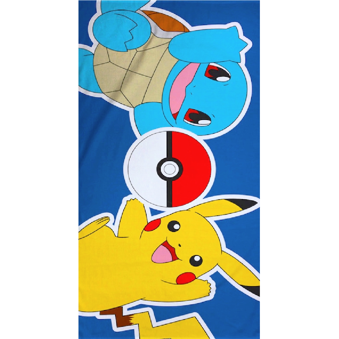 Pokémon | Pikachu & Squirtle Towel | Little Gecko