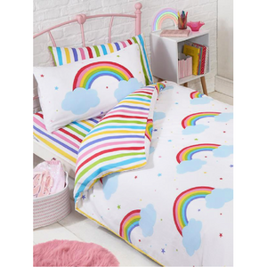 Rainbow Sky | Toddler/Cot Bed Quilt Cover Set | Little Gecko