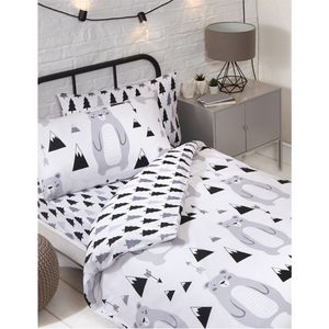 Scandi Bear | Toddler/Cot Bed Quilt Cover Set | Little Gecko