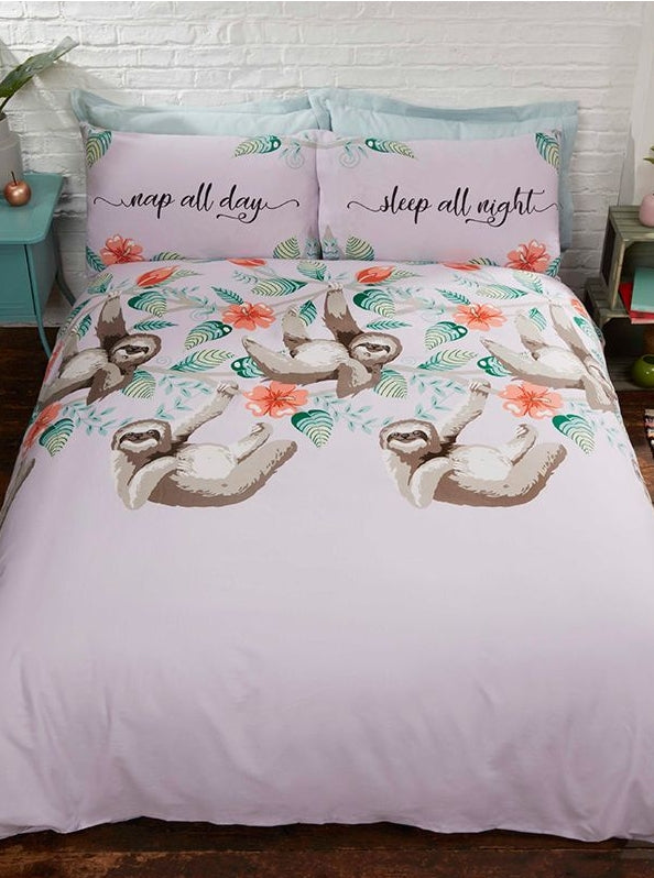 SLOTHS Single Bed Quilt Cover Set