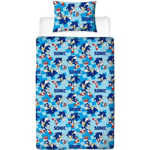 Sonic the Hedgehog | Moves Single Bed Quilt Cover Set | Little Gecko