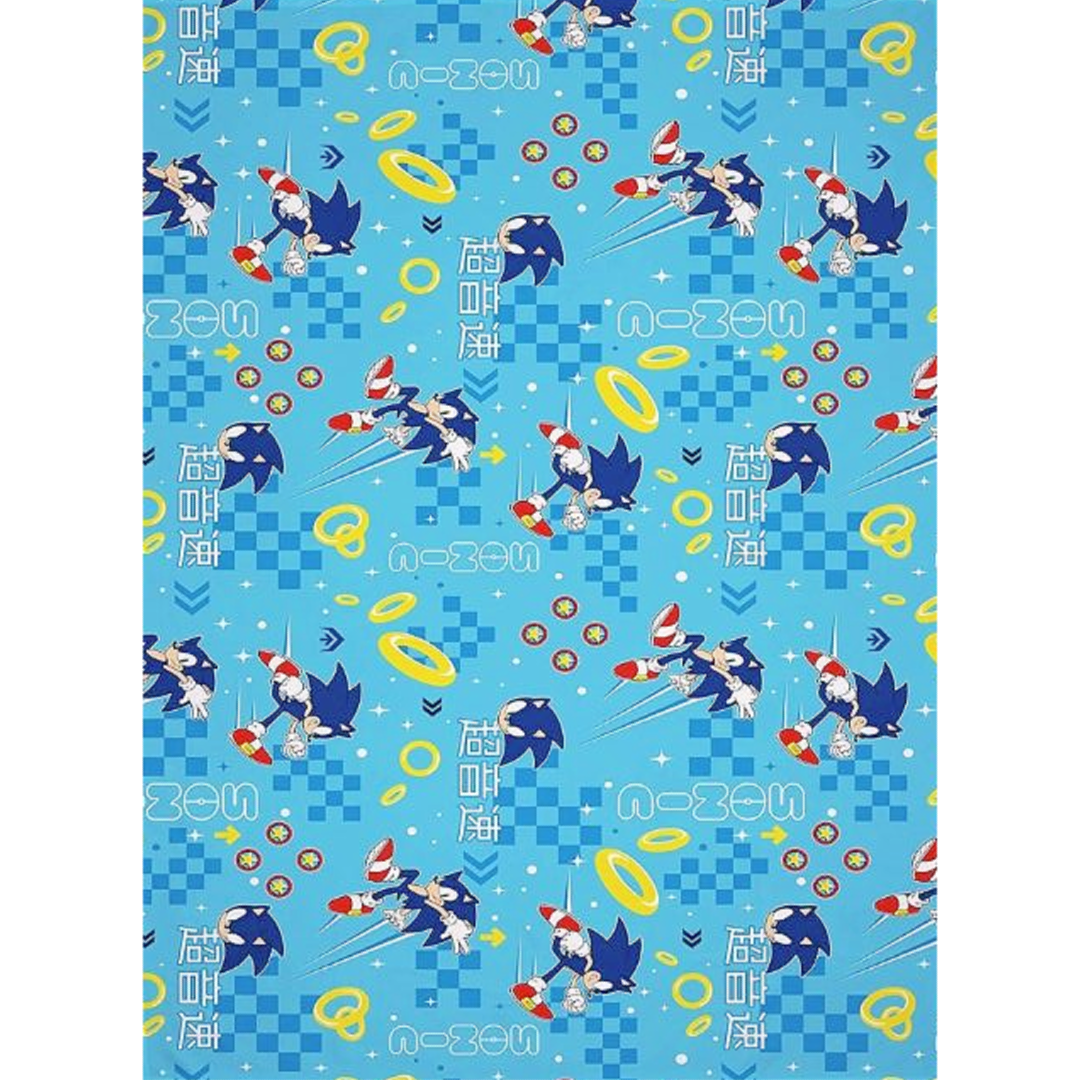 Sonic the Hedgehog | Geo Coral Fleece Blanket | Little Gecko