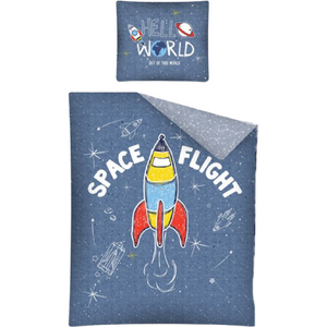 Space Flight | Single Bed Quilt Cover Set | Little Gecko