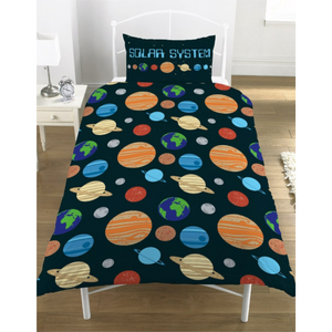 Solar System | Planets Single Bed Quilt Cover Set | Little Gecko