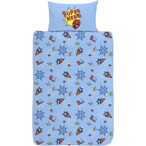 Spiderman | Whoosh Single Bed Quilt Cover Set | Little Gecko