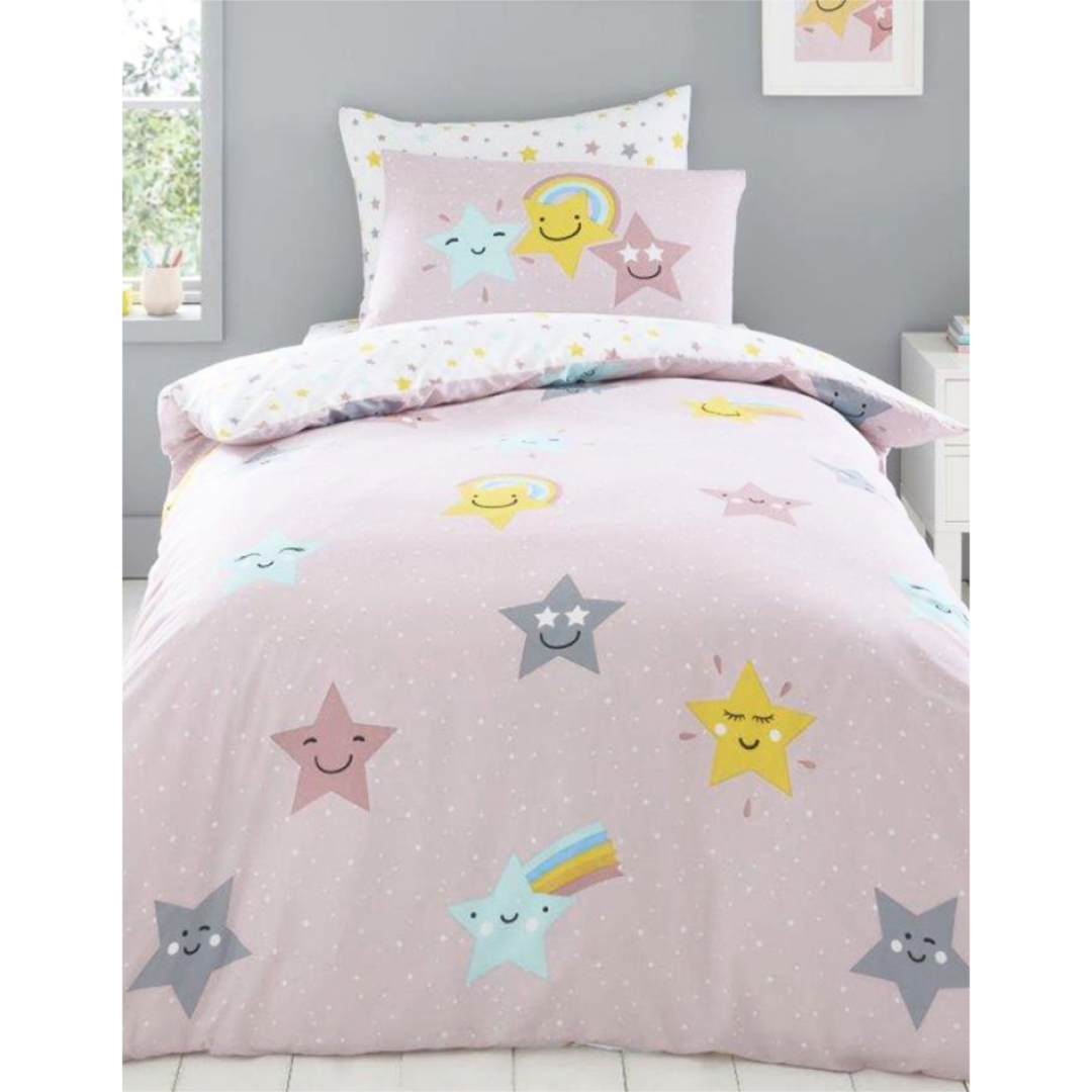 Hello Star | Double/Queen Bed Quilt Cover Set | Little Gecko