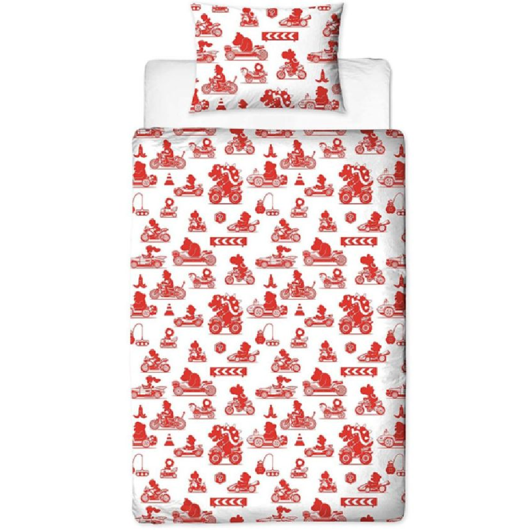 Super Mario | Closeup Single Bed Panel Quilt Cover Set | Little Gecko
