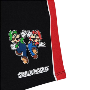 Super Mario | Black Crew Shorts | Little Gecko