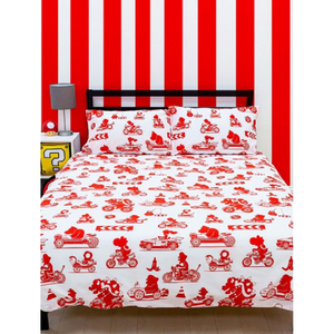 Super Mario | Closeup Double/Queen Bed Quilt Cover Set | Little Gecko