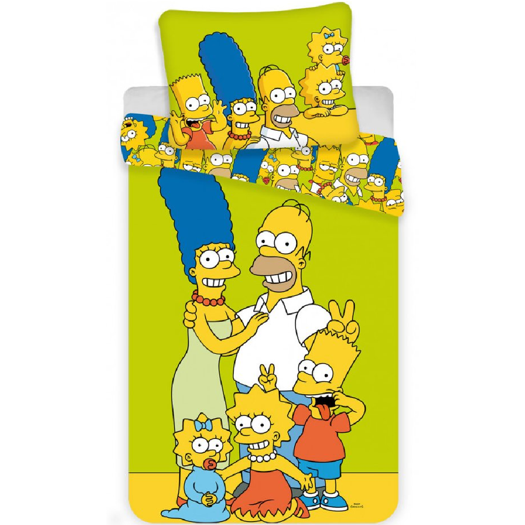 The Simpsons | Crew Single Bed Quilt Cover Set | Little Gecko