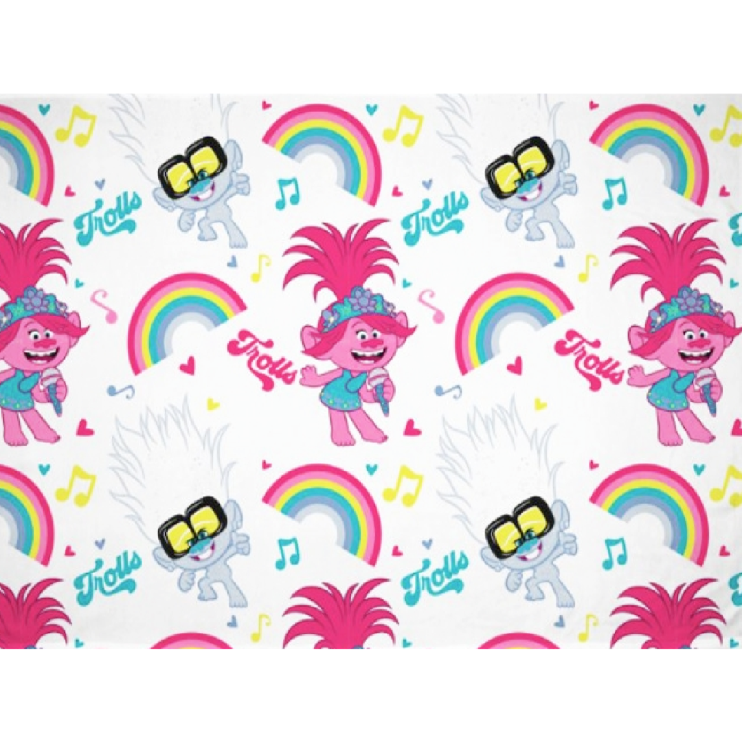 Trolls | Concert Coral Fleece Blanket | Little Gecko