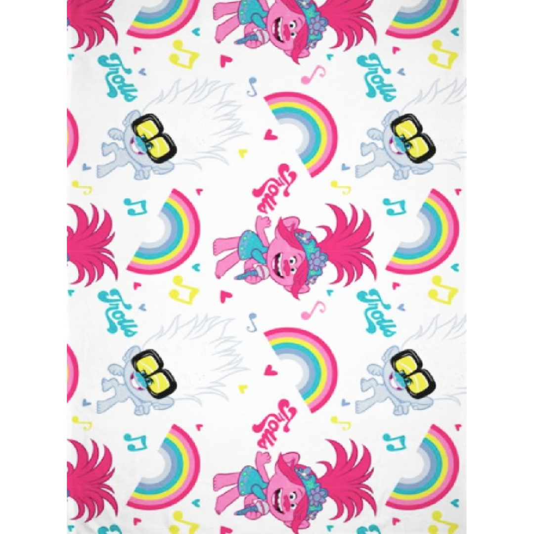 Trolls | Concert Coral Fleece Blanket | Little Gecko