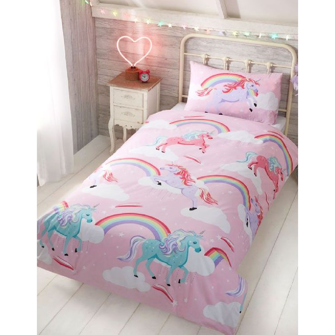 My Little Unicorn Single Bed Quilt Cover Set Little Gecko